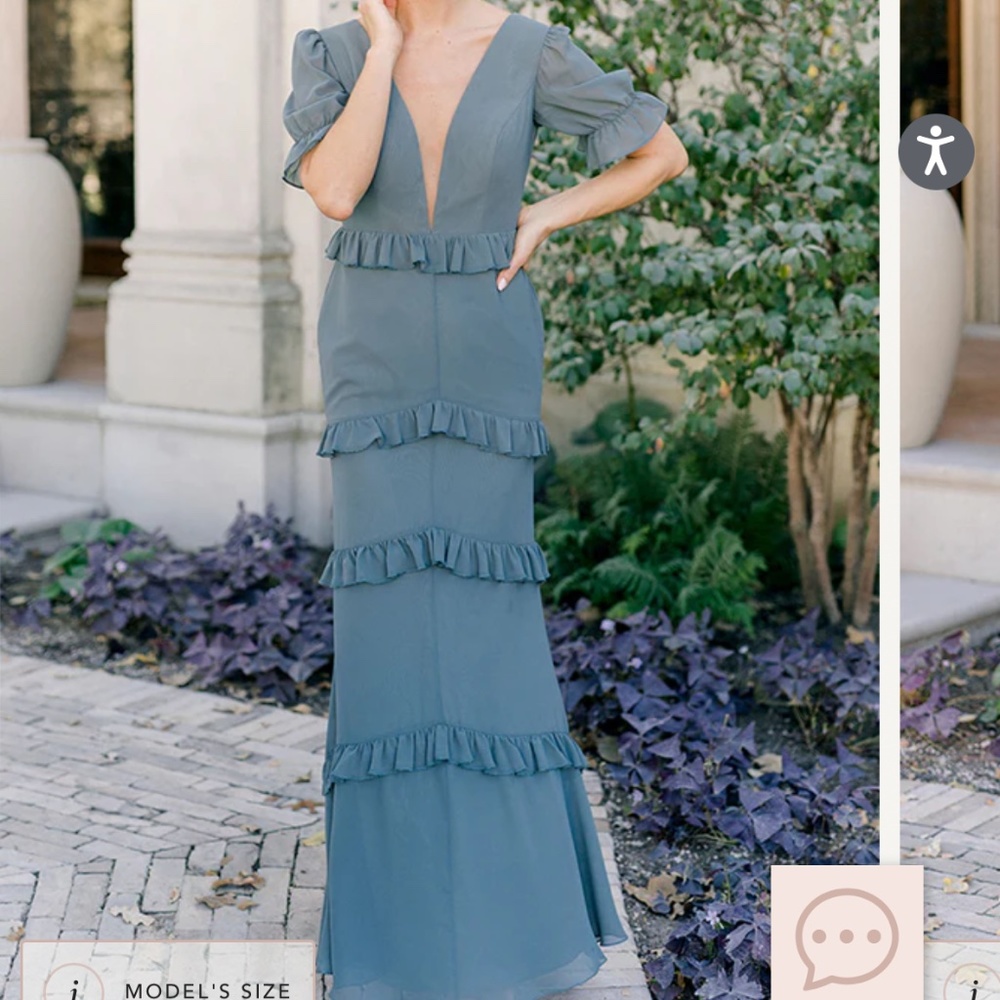 Revelry Harley Chiffon French Blue size 4 dress